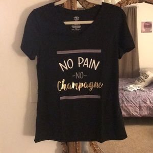 No pain no champagne t-shirt